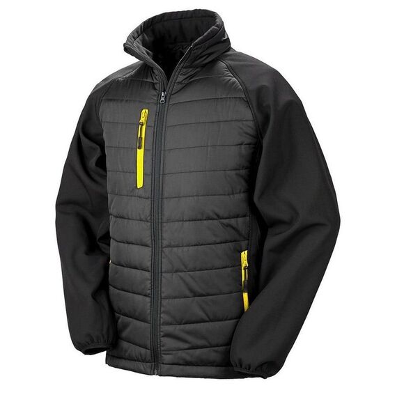 Result Womens/Ladies Compass Soft Shell Jacket / Black/Yellow - Picture 1 of 3